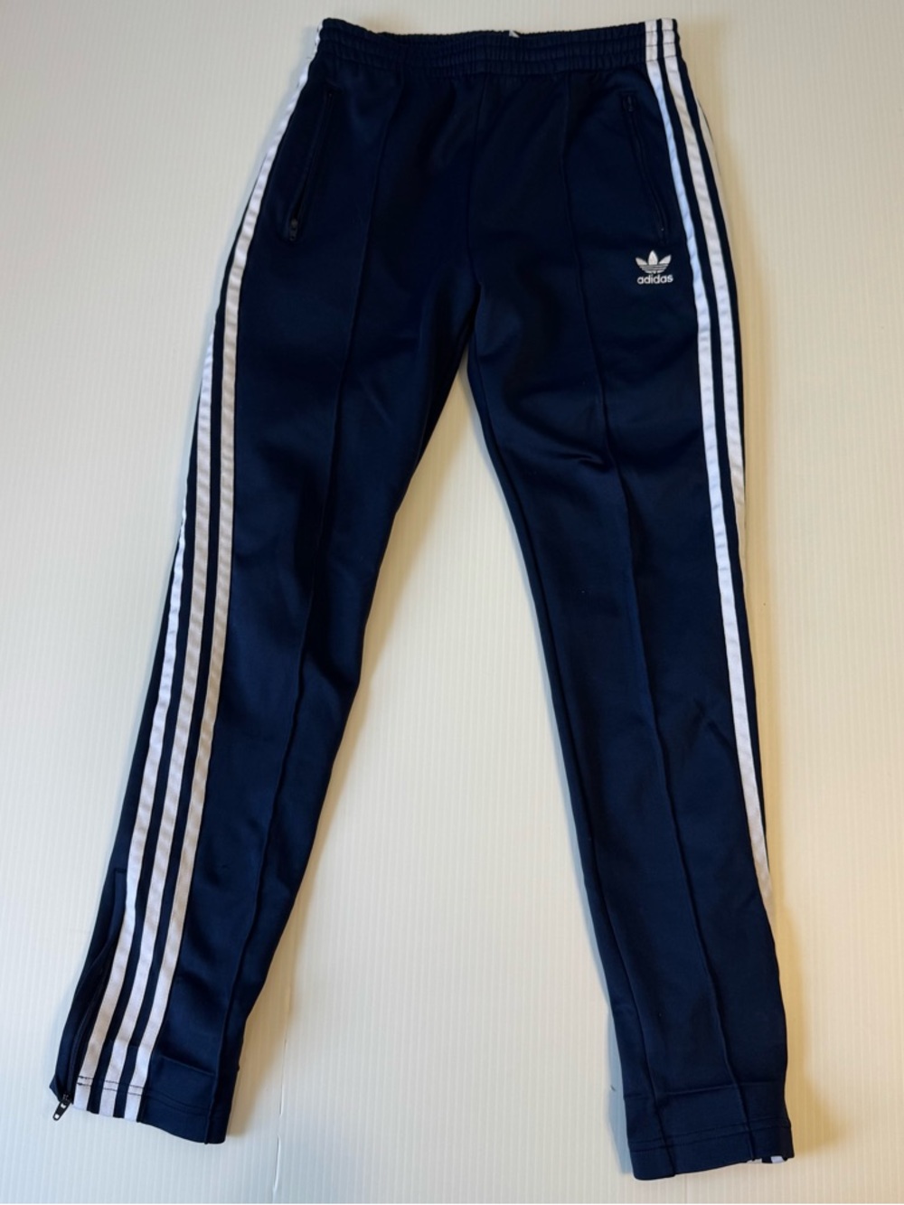 ADIDAS Originals Primeblue SST Track Pants Navy Blue Slim Retro Gorpcore Mens S